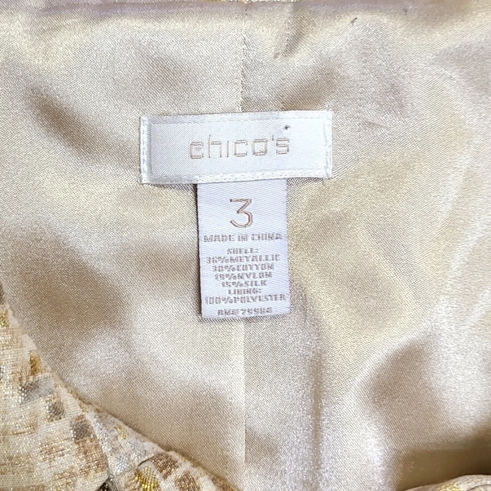 Chico's Size 16 Toggle Button Blazer